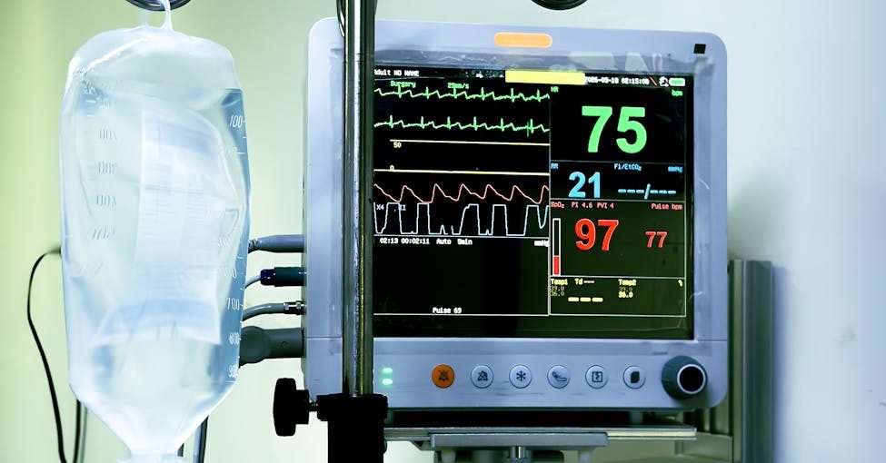 hospital monitor with iv drip in cebu city clinic